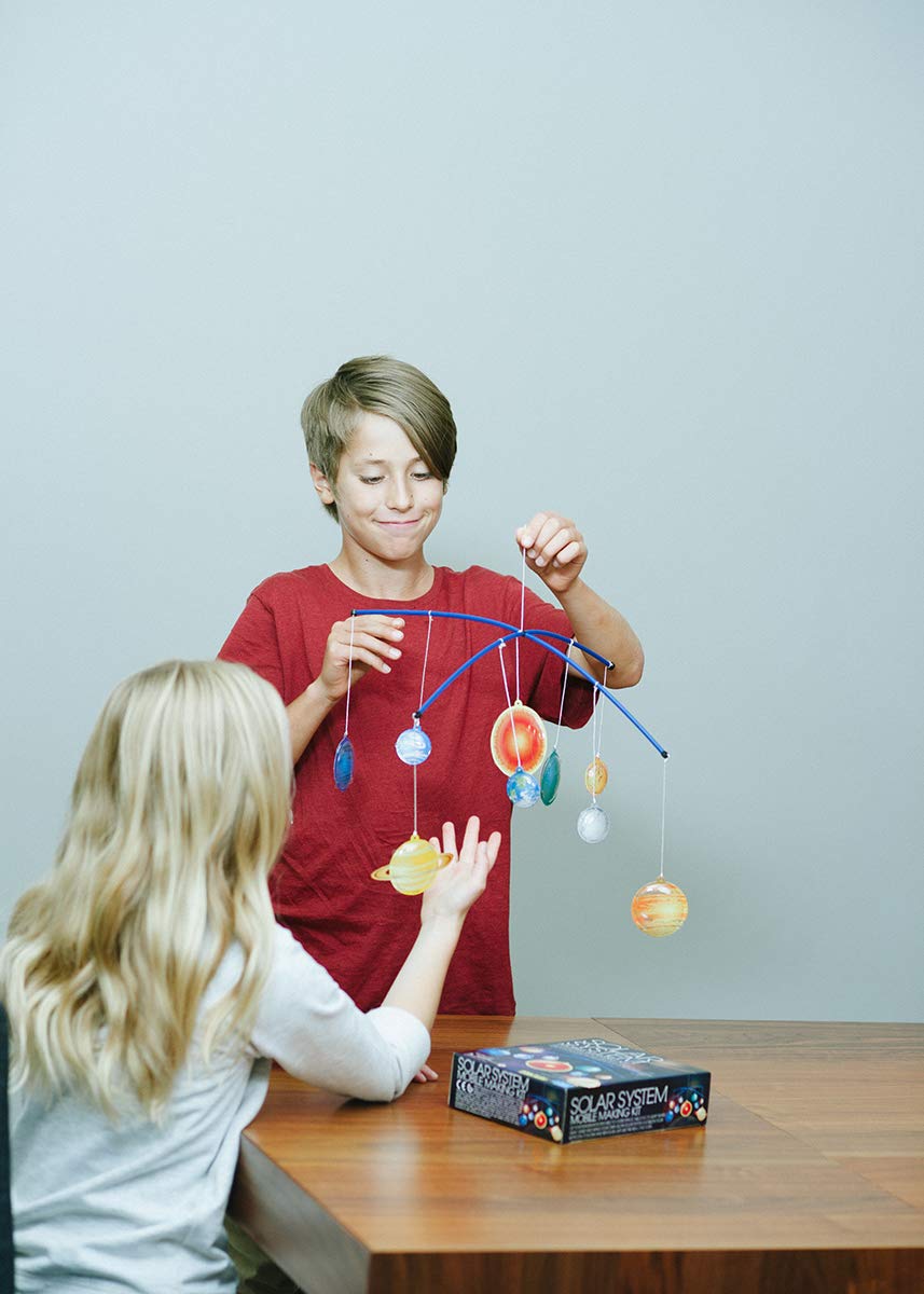 4M Glow-in-the-Dark Solar System Mobile Making Kit, Multi - Image 4