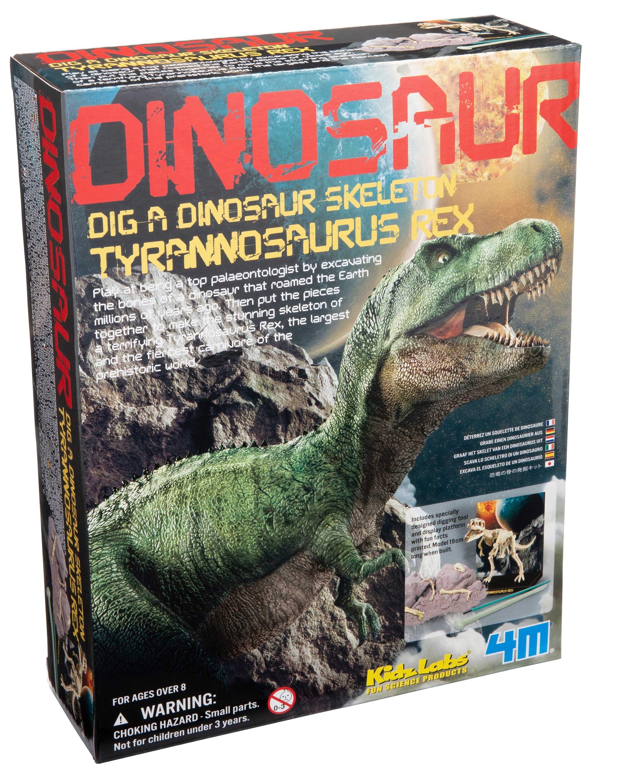 4M KidzLabs Dig a Dino Kit for Kids Ages 8+ – Dinosaur Fossil Excavation Set with Realistic Bones, STEM Paleontologist Digging Kit with Hammer, Chisel, Brush, Educational Science Toy - Image 4